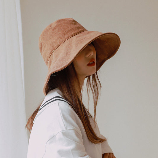 【sale] Large brimmed sun protection fisherman hat for women 2024 new sun hat, brushed outdoor sun hat